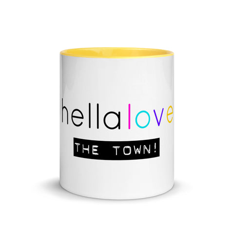 "hellalove The Town" Mug with Color Inside